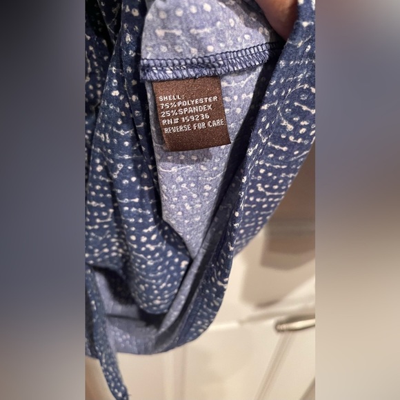 J. McLaughlin Blue Patterned Shirt S - Picture 4 of 4